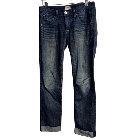 Hudson Jeans Denim - Hudson Women’s Bacara Crop Straight Cuffed Jeans Classic Blue Denim - Size 27